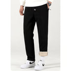 Men's Cashmere Fleece Lined Joggers, Winter Thermal Jogger Pants for Men, Warm Thick Casual Sports Pants