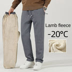 Men's Cashmere Fleece Lined Joggers, Winter Thermal Jogger Pants for Men, Warm Thick Casual Sports Pants