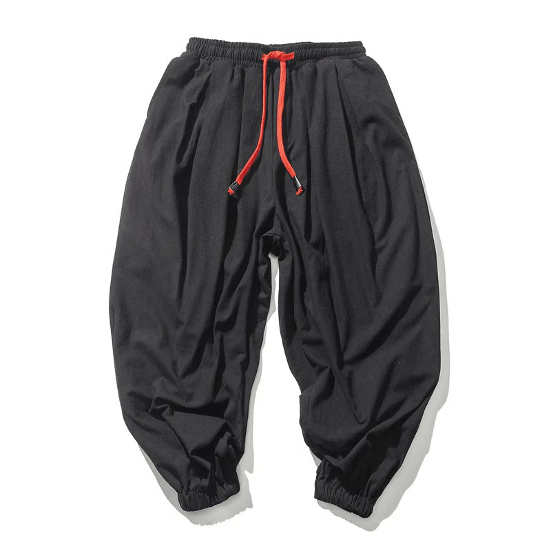 Mens UrbanEase Linen Harem Joggers – Breathable, Relaxed Fit Streetwear Pants