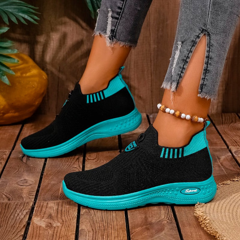 Fashion Slip-on Ladies Shoes, Women's Vulcanize Shoes, Breathable Light Comfortable Casual Shoes, New Color Matching Hot