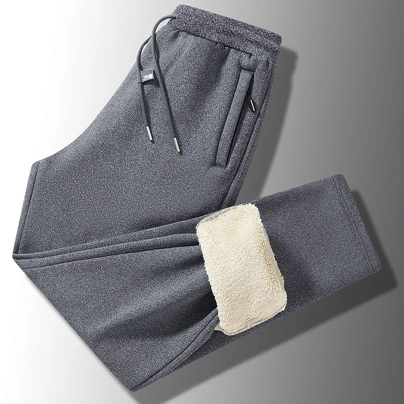 Men's Cashmere Fleece Lined Joggers, Winter Thermal Jogger Pants for Men, Warm Thick Casual Sports Pants