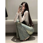 Women Flared Denim Pants Autumn Winter, Y2k Low Rise Skinny Trumpet Pants, Bell Bottom Bootcut Jeans Fashion