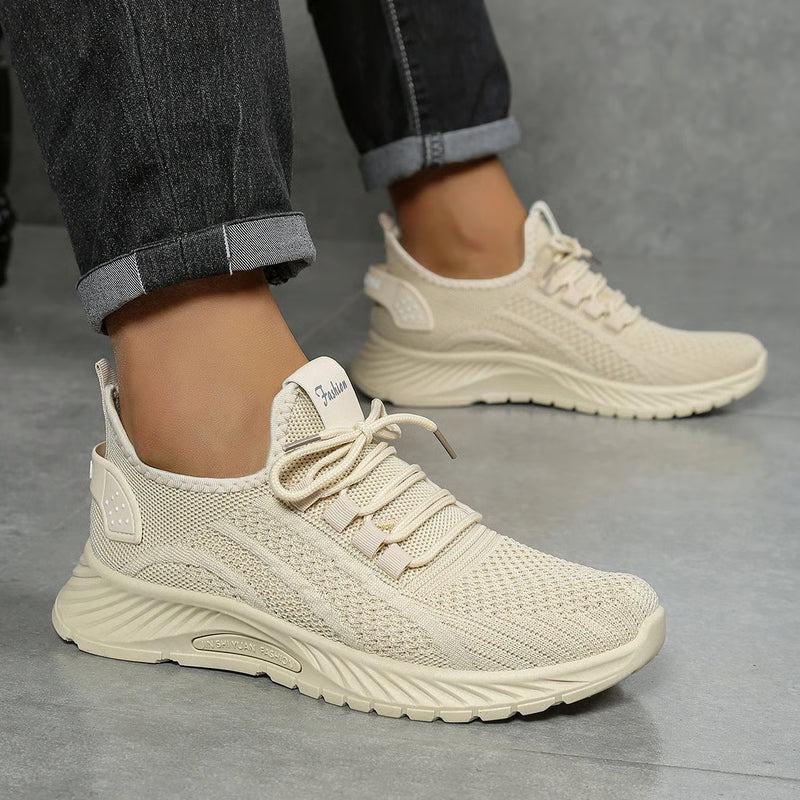 Fall KnitStride Womens Casual Sneakers - Breathable Everyday Walking Shoes