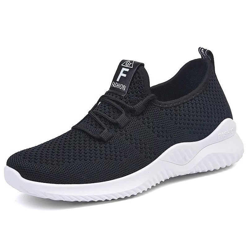 Women Casual Shoes Fashion, Breathable Walking Mesh Flat Shoes Sneakers, Gym Vulcanized Shoes, Purple Female Footwear
