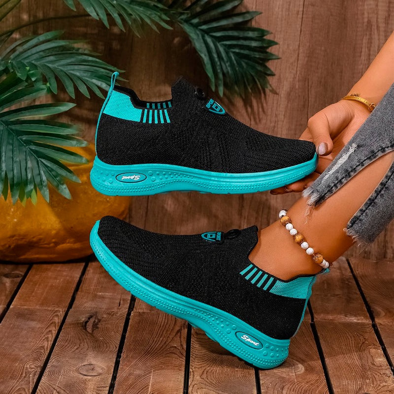Fashion Slip-on Ladies Shoes, Women's Vulcanize Shoes, Breathable Light Comfortable Casual Shoes, New Color Matching Hot