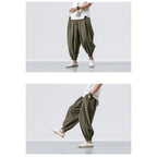 Mens UrbanEase Linen Harem Joggers – Breathable, Relaxed Fit Streetwear Pants