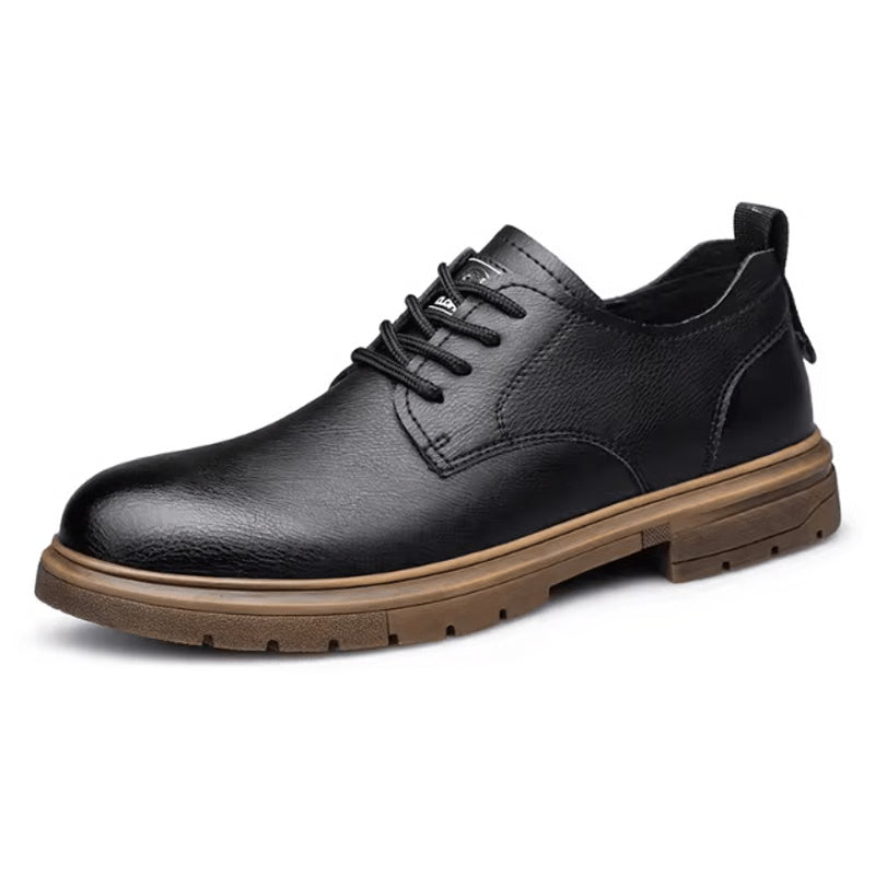 Mens Handmade Leather Casual Lace Up Shoes Comfortable Breathable Everyday Footwear