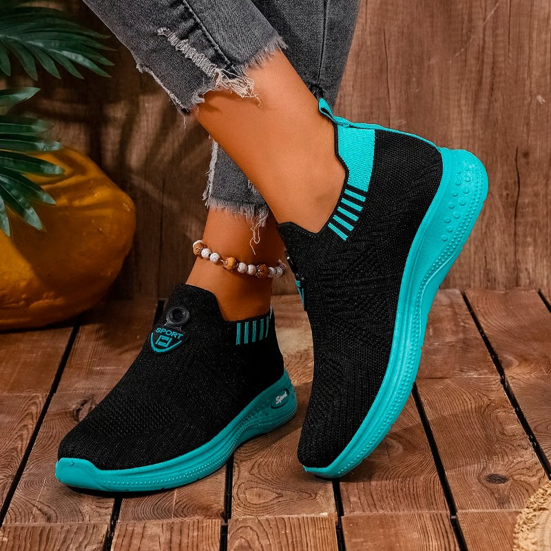 Fashion Slip-on Ladies Shoes, Women's Vulcanize Shoes, Breathable Light Comfortable Casual Shoes, New Color Matching Hot