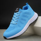 Womens Breathable Knit Walking Sneakers – Lightweight Casual Everyday Shoes