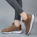 Womens Breathable Knit Walking Sneakers – Lightweight Casual Everyday Shoes