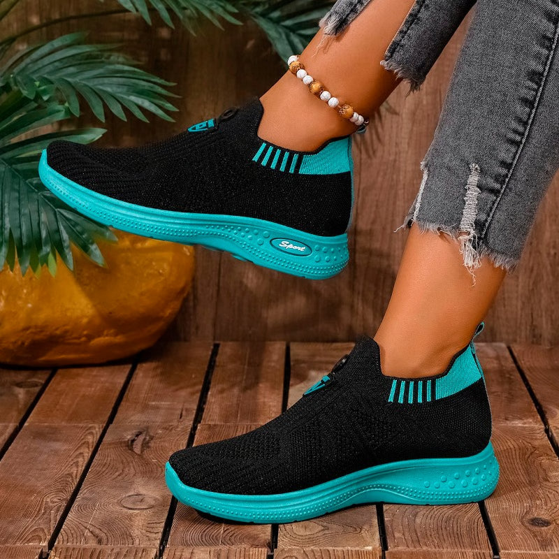 Fashion Slip-on Ladies Shoes, Women's Vulcanize Shoes, Breathable Light Comfortable Casual Shoes, New Color Matching Hot