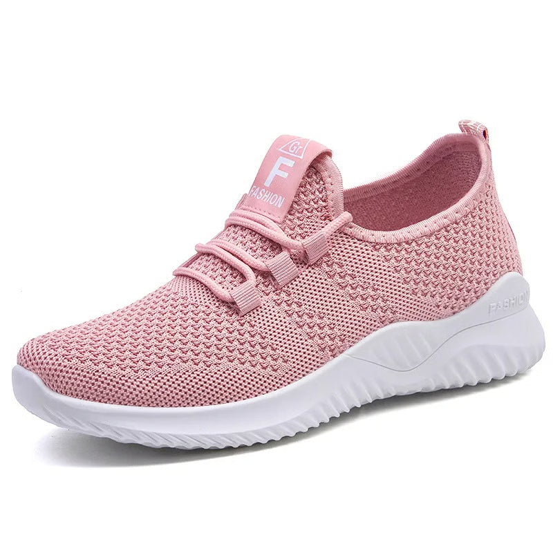 Women Casual Shoes Fashion, Breathable Walking Mesh Flat Shoes Sneakers, Gym Vulcanized Shoes, Purple Female Footwear