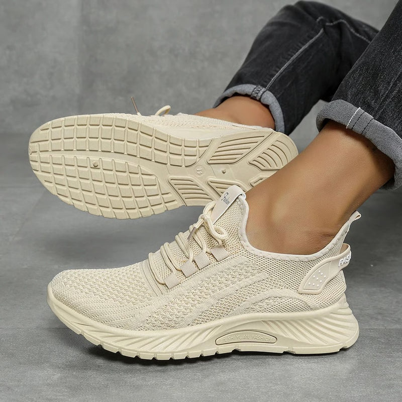 Fall KnitStride Womens Casual Sneakers - Breathable Everyday Walking Shoes